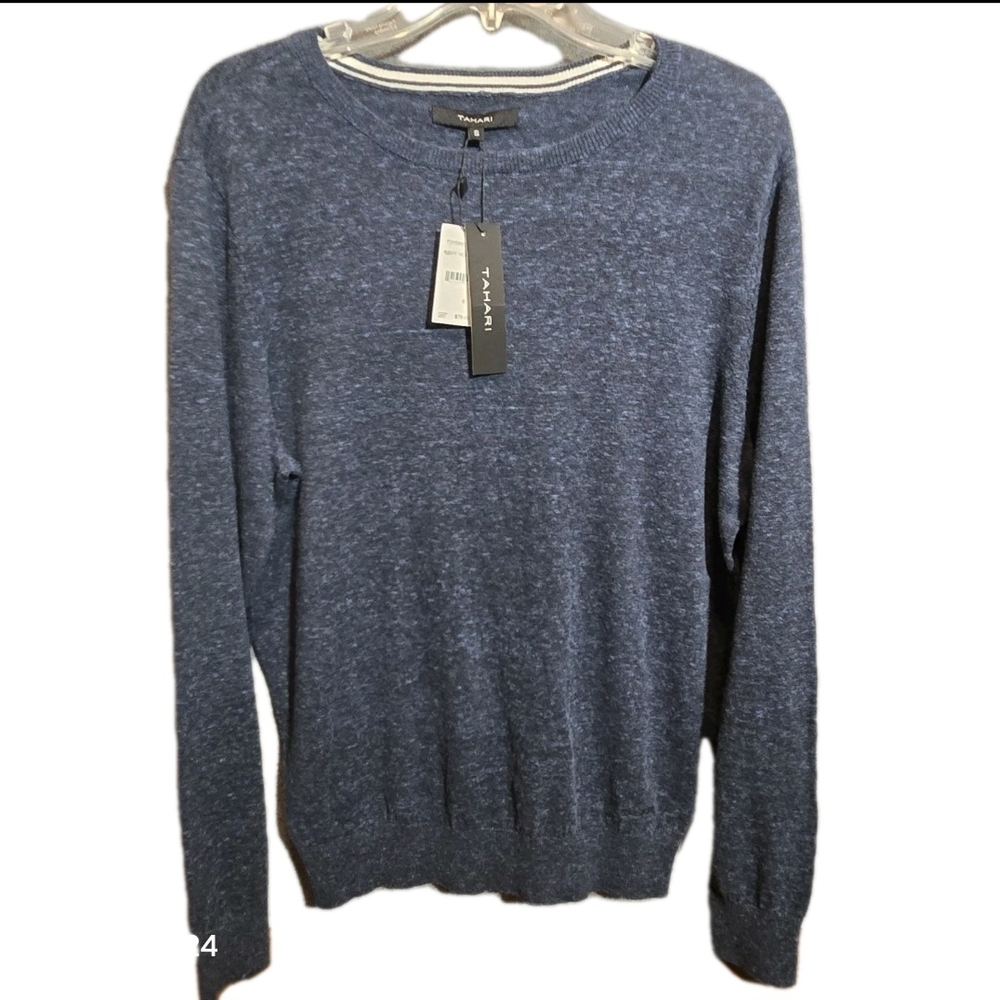 Tahari‎ Men's Blue Crewneck Sweater
